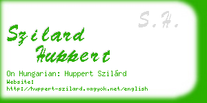 szilard huppert business card