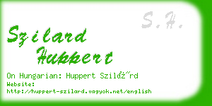 szilard huppert business card